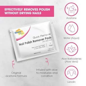 Diamond Wipes Nail Polish Remover Wipes - 50 Pads