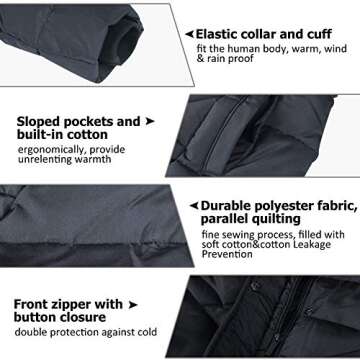 BINACL Women's Thickened Winter Coat with Faux Fur Hood