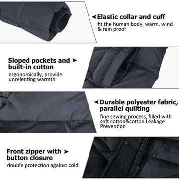 BINACL Women's Thickened Winter Coat with Faux Fur Hood