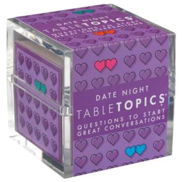 TableTopics Date Night - 135 Conversation Cards for Couples, Fun Game for Date Night to Spark New & ...