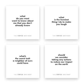 TableTopics Date Night - 135 Conversation Cards for Couples, Fun Game for Date Night to Spark New & Exciting Conversations & Memories, Great Gift for Couples & Valentine’s Day