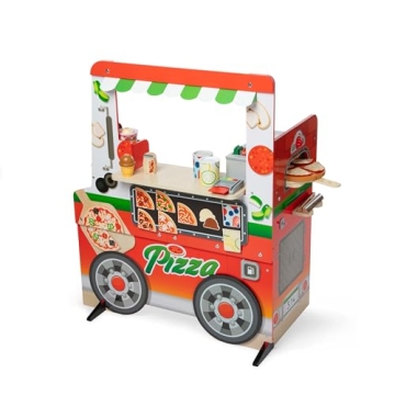 Melissa & Doug Wooden Pizza Food Truck Play Set for Kids