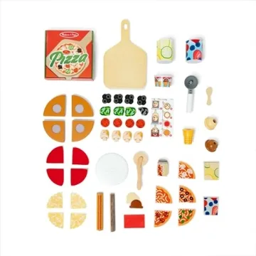 Melissa & Doug Wooden Pizza Food Truck Play Set for Kids