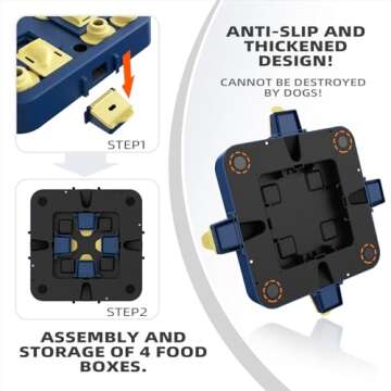 KADTC Dog Puzzle Toy Dogs Brain Stimulation Mentally Stimulating Educationa Toys Puppy Treat Food Feeder Dispenser Advanced Level 3 in 1 Interactive Games for Small/Medium/Large Aggressive Chewer