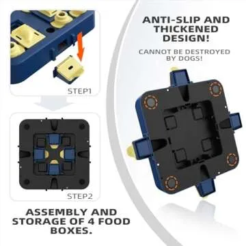 KADTC Dog Puzzle Toy Dogs Brain Stimulation Mentally Stimulating Educationa Toys Puppy Treat Food Feeder Dispenser Advanced Level 3 in 1 Interactive Games for Small/Medium/Large Aggressive Chewer