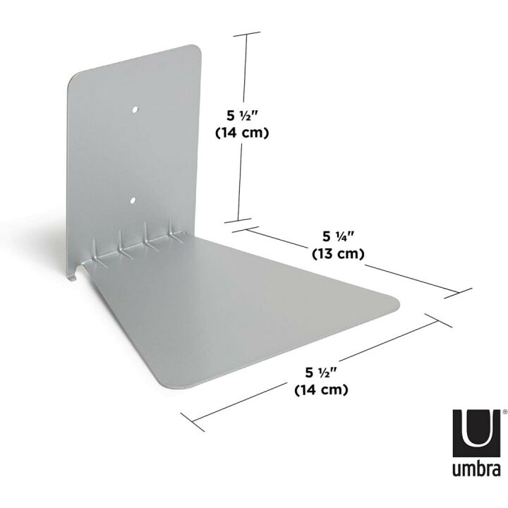 Umbra Floating Bookshelf - Silver for Chic Decor