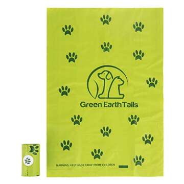 Compostable & Biodegradable Poop Bags for Dogs - Large, Leak Proof, Easy-to-Tear and Earth Friendly ...