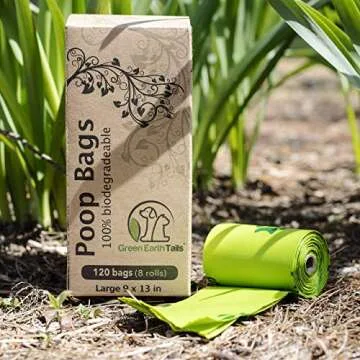 Compostable & Biodegradable Poop Bags for Dogs - Large, Leak Proof, Easy-to-Tear and Earth Friendly Pet Waste Bags - ASTM D6400 and Vincotte OK Compost Certified - 16 Rolls of 15 Bags, 240 Bags Total