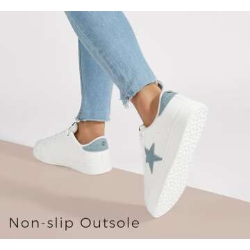 LUCKY STEP Women's Fashion Star Sneakers - Stylish & Comfortable