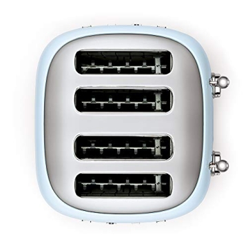 Smeg Retro 4 Slice Toaster with Wide Slots in Pastel Blue