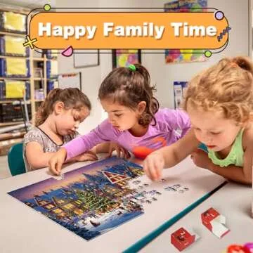 Christmas Puzzle for Adults and Kids, 1008 Pieces Christmas Jigsaw Puzzles, Xmas Gifts for Boys Girls Teens, Family Challenging Puzzle Perfect for Game Nights, 27.5 * 19.6inch