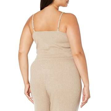 The Drop Women's Catalina Sweater Bralette in Heather Brown