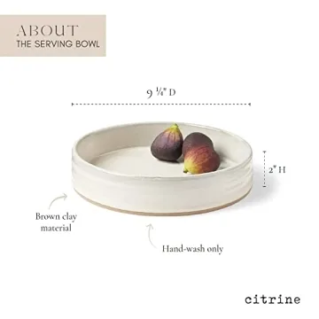 Monterey by Citrine Stoneware Serving Bowl for Entertaining