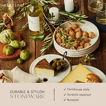 Monterey by Citrine Stoneware Serving Bowl for Entertaining