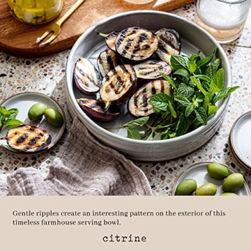 Monterey by Citrine Stoneware Serving Bowl for Entertaining