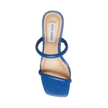Steve Madden womens Lilah Heeled Sandal, Blue, 6.5 US