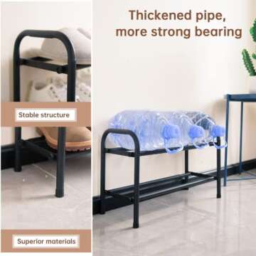 Gonfoam 2-Tier Expandable Shoe Rack for Organized Storage