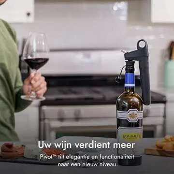 Coravin Pivot Wine Preservation System - Preserve Wine for 4 Weeks - Includes the Pivot System, 1 Capsule, 2 Wine Bottle Stoppers & 1 Bottle Sleeve - By-the-Glass Wine Saver System - Grey