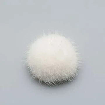 ZAKIA Women's Fluffy Mink Fur Shoe Clips for Weddings