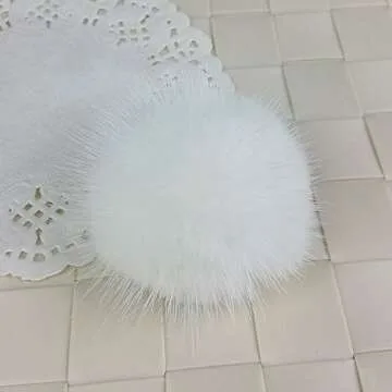 ZAKIA Women's Fluffy Mink Fur Shoe Clips for Weddings