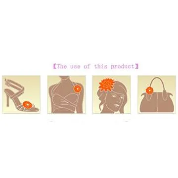 ZAKIA Women's Fluffy Mink Fur Shoe Clips for Weddings