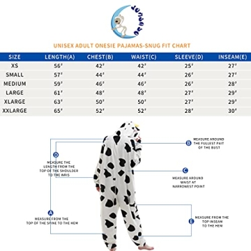 COSUSKET Cozy Cow Adult Onesie Pajamas for Halloween
