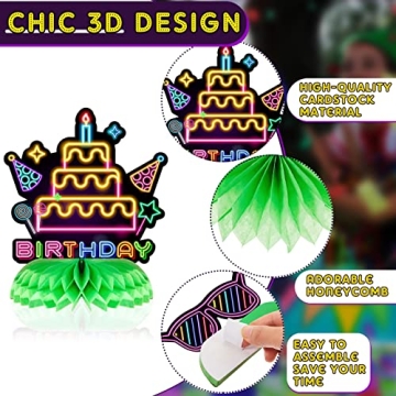Fluorescent Glow Party Centerpieces for Birthday Celebrations