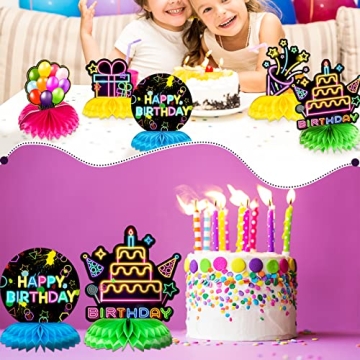 Fluorescent Glow Party Centerpieces for Birthday Celebrations