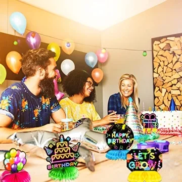 Fluorescent Glow Party Centerpieces for Birthday Celebrations