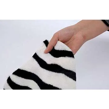 MustMat Soft Zebra Print Rug for Children’s Room
