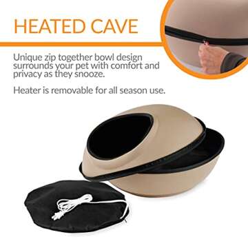 K&H Pet Products Heated Cat Bed - Cozy Comfort for Pets