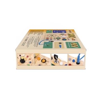 Iabedi Busy Board Montessori Toy for 1-3 Year Olds