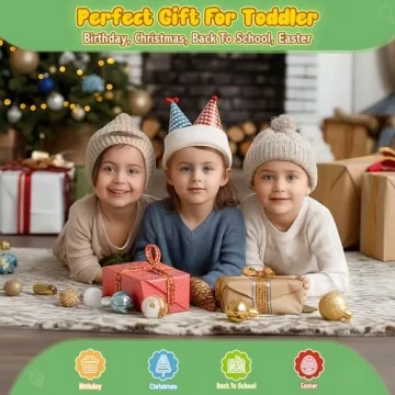 Iabedi Busy Board Montessori Toy for 1-3 Year Olds