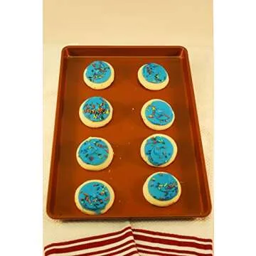 Chef Select Premium Non-Stick Cookie Sheet, Large 11-inch by 17-Inch, Copper Colored Steel, Heavy Duty