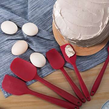 Besiva Silicone Spatula Set - 5-Piece Heat-Resistant Kitchen Tools