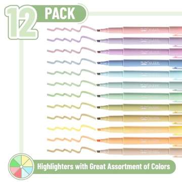 Mr. Pen- Highlighters, 12 Pack, Chisel Tip, Earthy Colors, Highlighters Assorted Colors, Colored Highlighters, Highlighter Pen, Highlighters No Bleed, Highlighter Set, Colorful Highlighters
