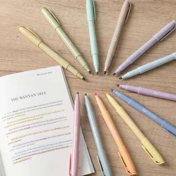 Mr. Pen- Highlighters, 12 Pack, Chisel Tip, Earthy Colors, Highlighters Assorted Colors, Colored Highlighters, Highlighter Pen, Highlighters No Bleed, Highlighter Set, Colorful Highlighters