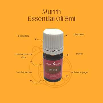 Young Living Myrrh Essential Oil - 5ml - Skincare & Beauty - Moisturizes Skin - Meditation & Yoga Ar...