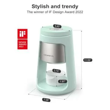 CROWNFUL Shaved Ice Machine Snow Cone Machine, 2 Ice Cups with Lids, Ice Shaver Machine for Snow Cones, Snowballs, Frozen Cocktails and More, Easy to DIY with Snow Cone Syrup at Home