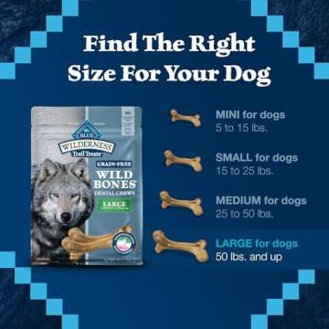 Blue Buffalo Wilderness Trail Large Dental Chews for Dogs