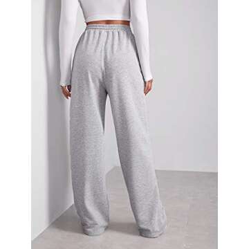 Floerns Cozy High Waist Wide Leg Sweatpants for Women