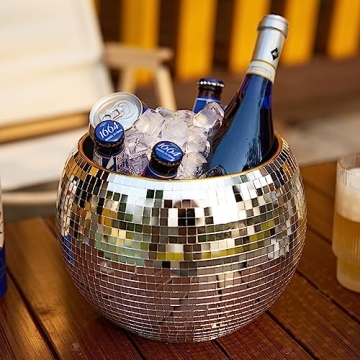 Wittolins 9.8 Inch Disco Ice Bucket for Parties and Decor