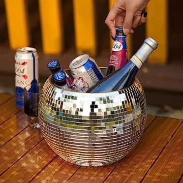 Wittolins 9.8 Inch Disco Ice Bucket for Parties and Decor