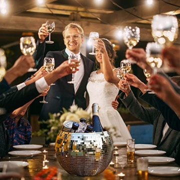 Wittolins 9.8 Inch Disco Ice Bucket for Parties and Decor