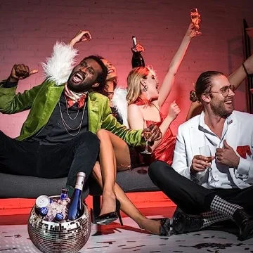 Wittolins 9.8 Inch Disco Ice Bucket for Parties and Decor