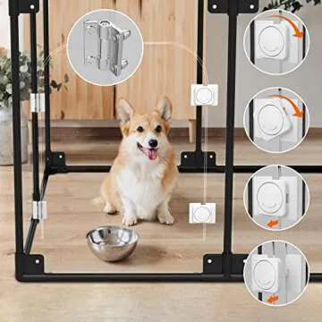 Stylish Clear Dog Playpen for Puppies and Pets