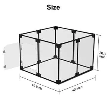 Stylish Clear Dog Playpen for Puppies and Pets