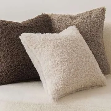 Foindtower Faux Fur Pillow Covers for Comfortable Decor