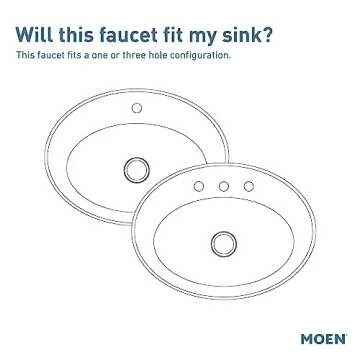 Moen 6702BL Genta LX One Handle Single Hole Modern Bathroom Sink Optional Deckplate, Faucet Height: 7-19/20 in, Matte Black