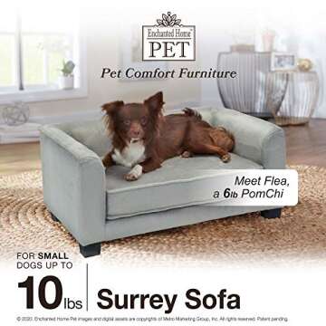 Comfortable Beige Sofa for Small Pets by Enchanted Home